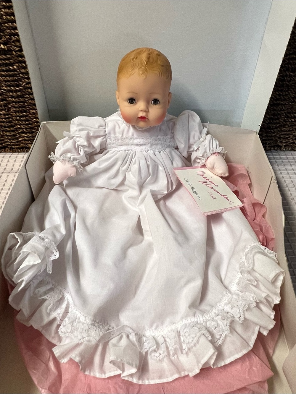Madame Alexander Little Huggins Christening Doll Vinyl Cloth Vintage Doll